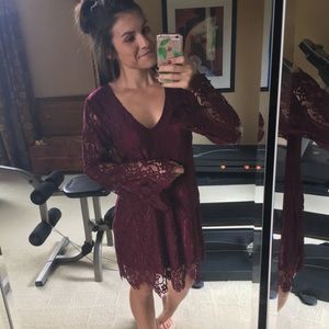 Long sleeve lace dress